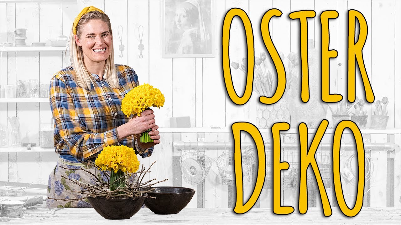 SCHLICHTE MODERNE TISCHDEKORATION FÜR OSTERN - DIY