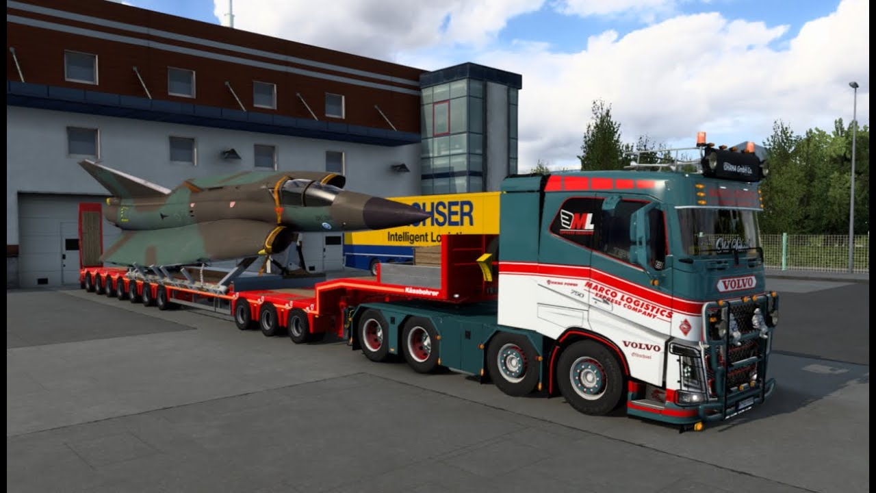 | ETS2 MOD 1.46 TEST | VOLVO PENDRAGON MEGAMOD + BIG HEAVY OWNED PACK V2 1.46 TRAILER - OPEN PIPE
