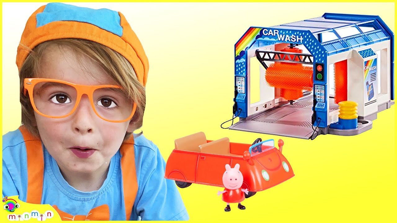 Car Wash Videos for Children | BLiPPi dressed toddler | min min playtime🌈