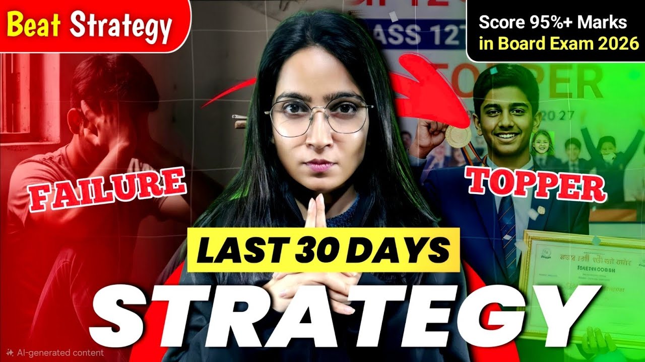 Last 30 Days Strategy for Class 10 CBSE Board Exam 2026 | Score 95%+ 🔥