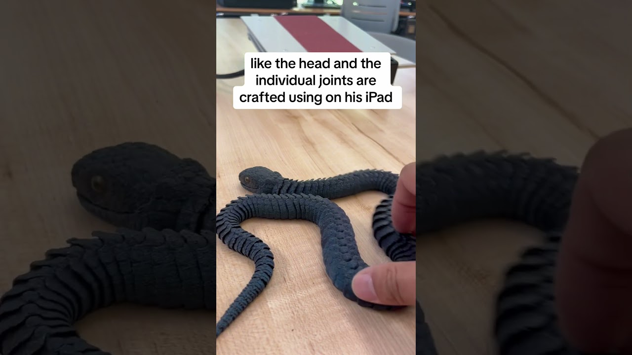 3D printed snake flexi toy#3dprinter #3dprinting #3dprinted #diy #snake #toy #3dprintedtoys