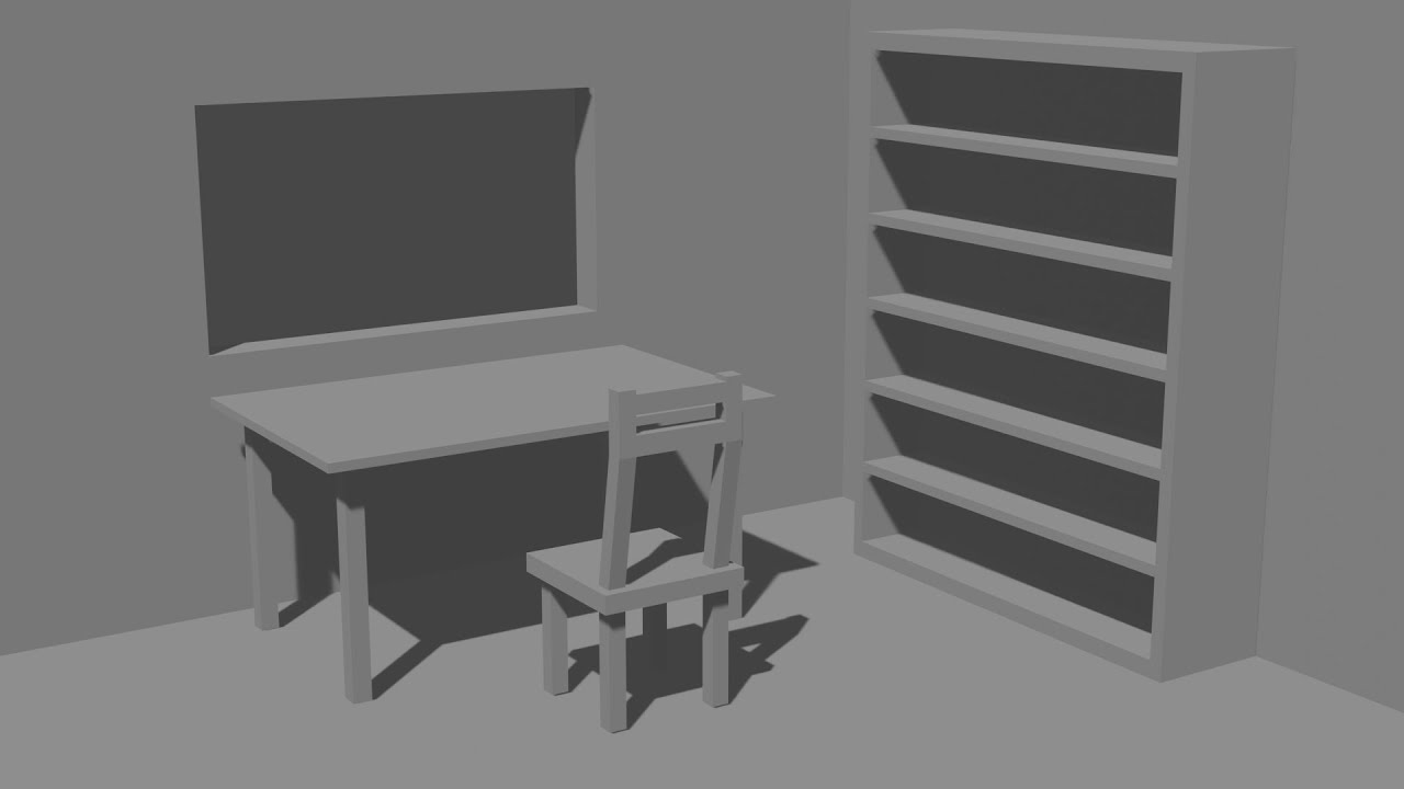 Blender для начинающих: моделируем стол, стул и полку