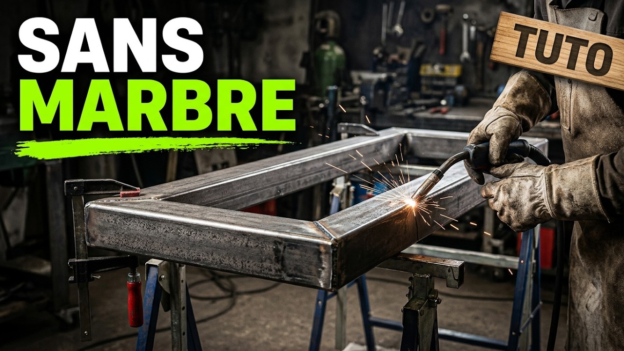 🛠️Tuto : Comment souder un cadre acier droit et d'équerre sans marbre 👨‍🏭