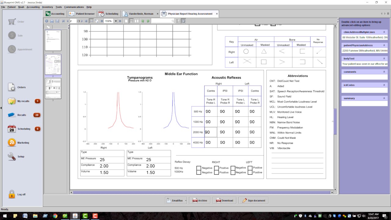 How to Create an Audiology Report