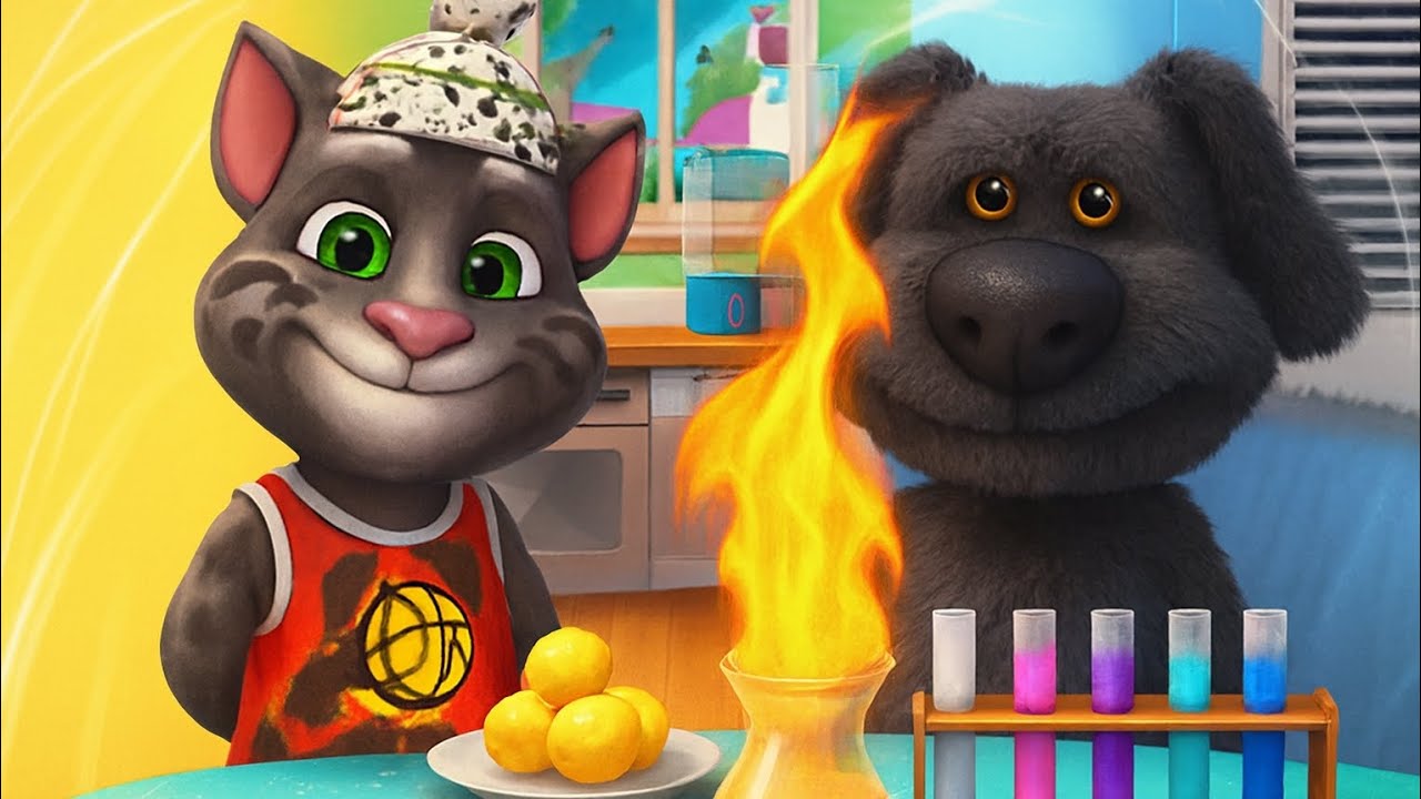 Talking Tom 2025 — “It’s totally safe,” said Tom… then Ben got too carried away 😂🔥 #talkingtom #ben 