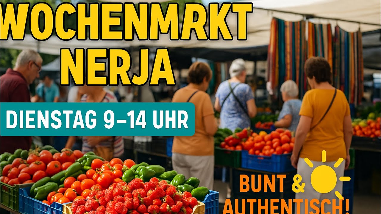 „Bunter Trubel in Nerja – Ein Rundgang über den Wochenmarkt 🎒🍊“ #reiseabenteuer #Malaga @spain 