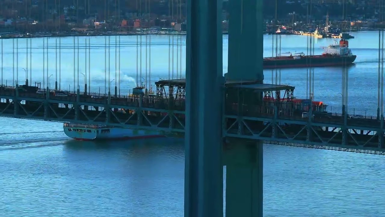 Verrazzano bridge at sunset. #dronevideo #djimavic4pro #verrazzanobridge #bayridgebrooklyn 