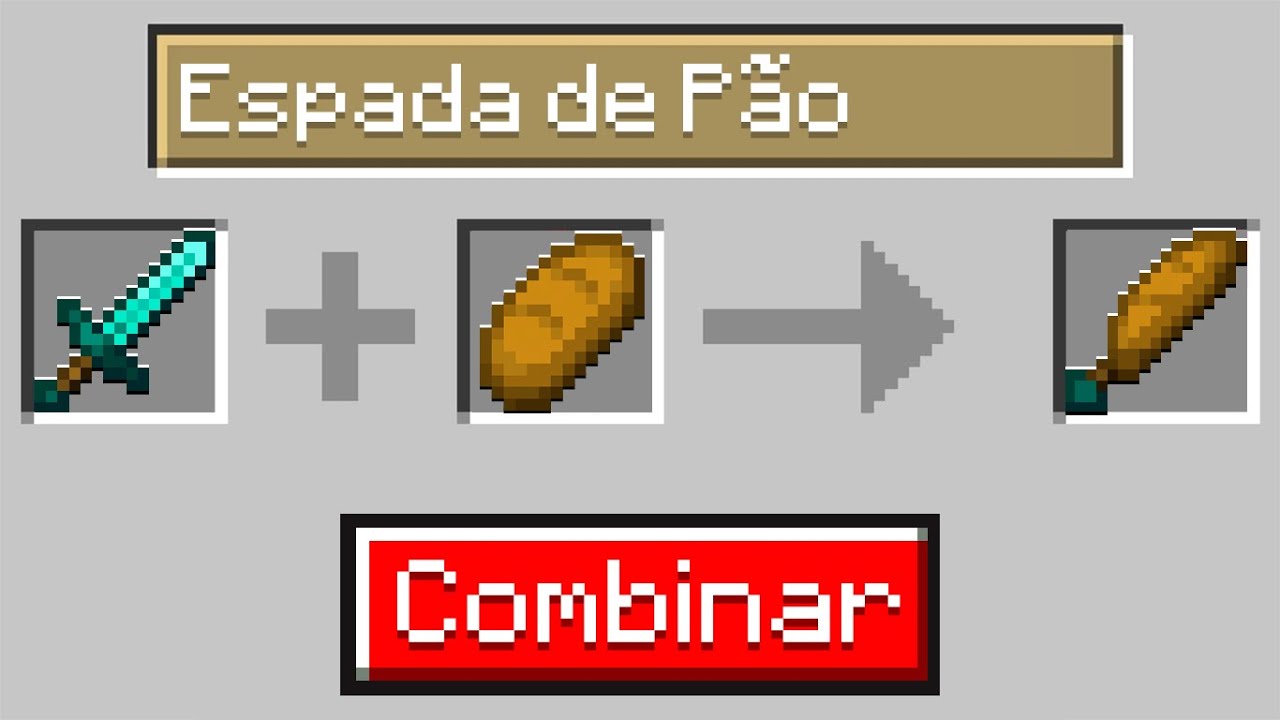 minecraft mas você pode fazer uma espada com QUALQUER COISA!