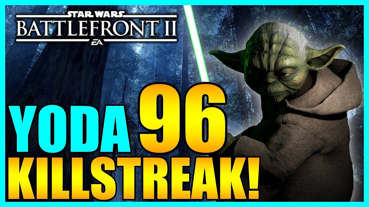 96 Yoda Gameplay/Killstreak - Star Wars Battlefront 2