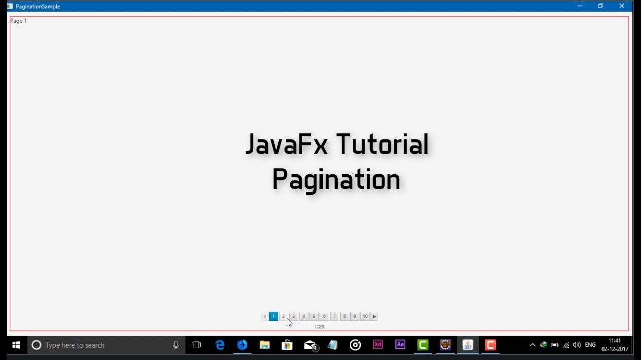 JavaFX Tutorial Pagination
