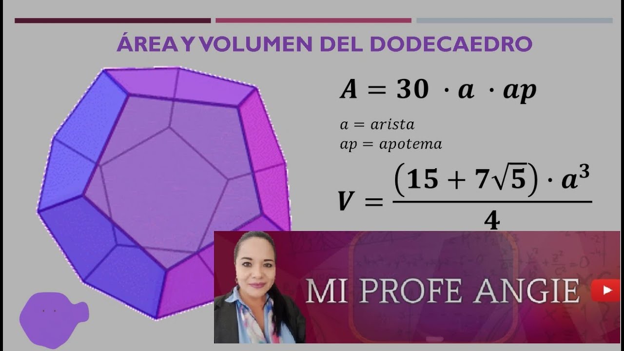 ÁREA Y VOLUMEN DEL DODECAEDRO