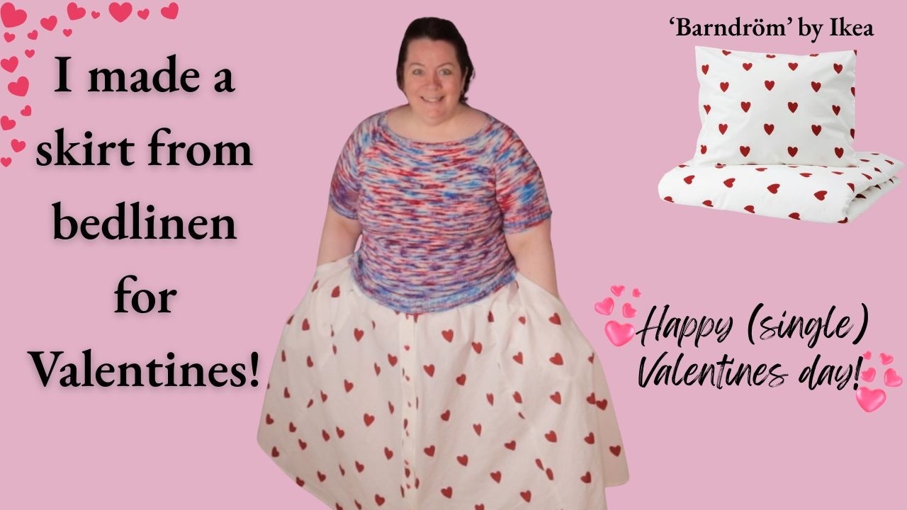 Я сшила юбку из постельного белья ко Дню святого Валентина!