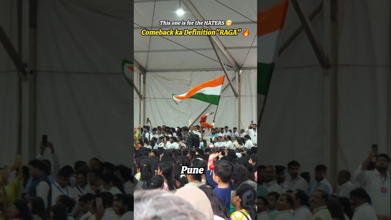 aura comeback rahul gandhi RAGA chhatron ki goonj pune girls student #shorts viral trending pappu