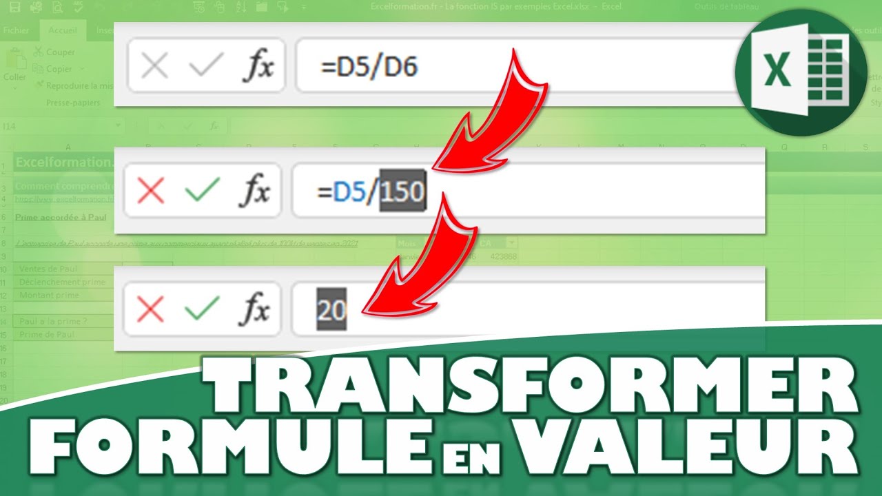 Comment remplacer rapidement des formules par leur valeur sur Excel ?