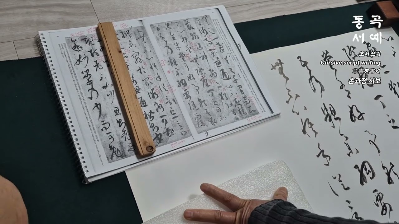 초서 쓰기 25 Cursive script writing 草書を書く손과정 서보