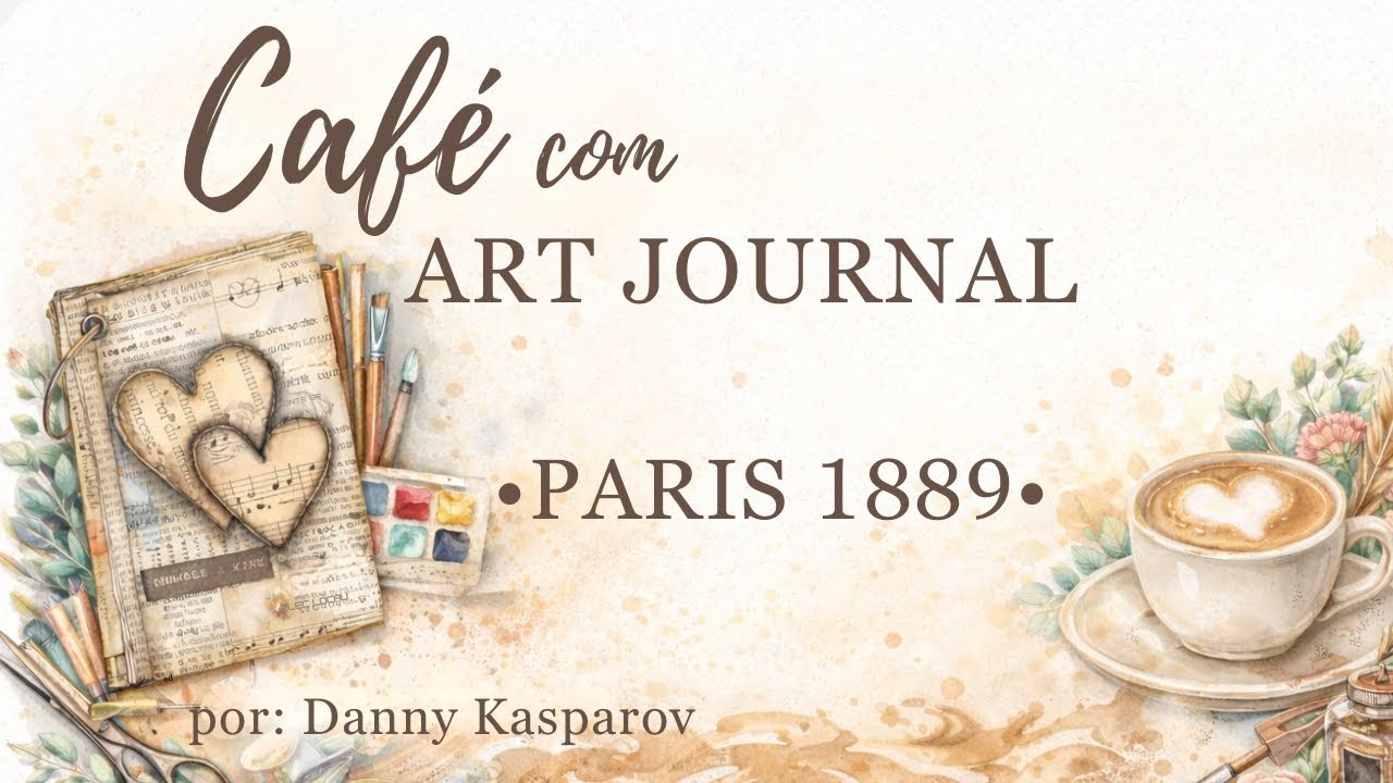 Café com Art Journal ☕📔 | Criando uma Página com Colagem & Papéis Vintage-N*01