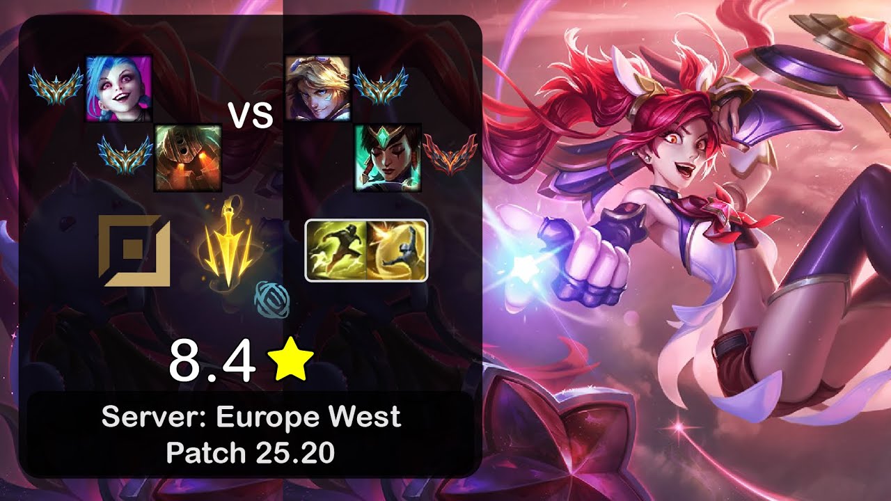 Jinx ADC + Nautilus vs Ezreal + Karma - EUW Challenger - Patch 25.20