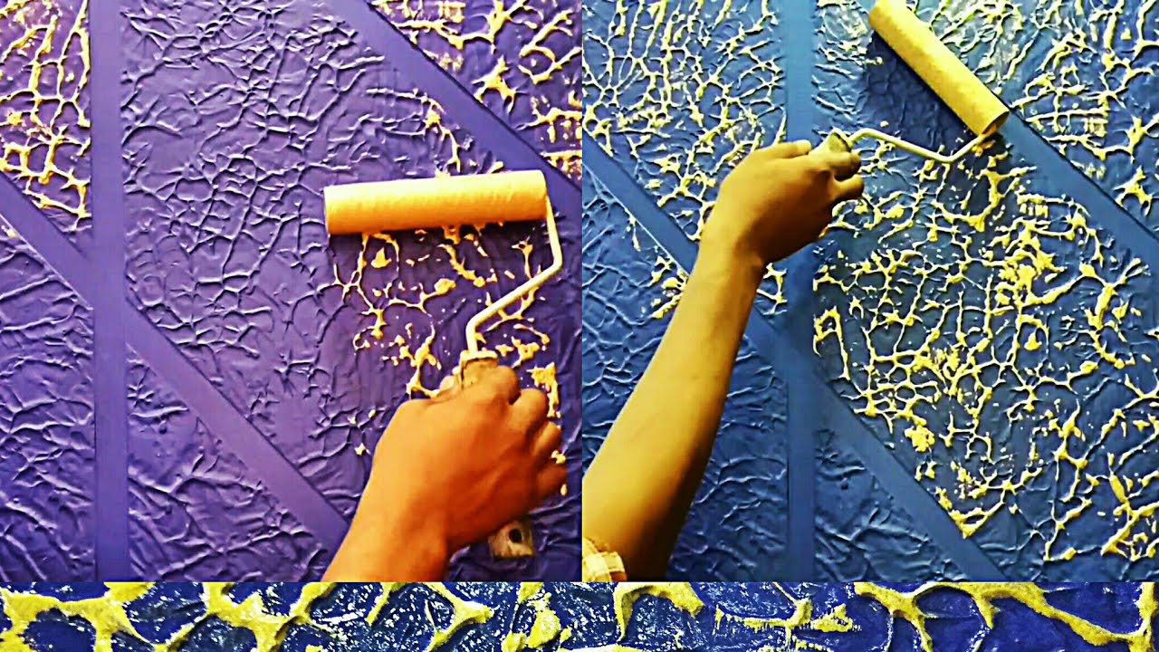 Wall putty texture Panch design painting ideas.