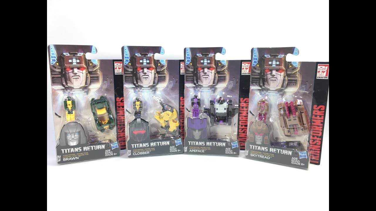 Transformers: Titans Return - Titan Masters Wave 2 (APEFACE, BRAWN, CLOBBER, SKYTREAD)