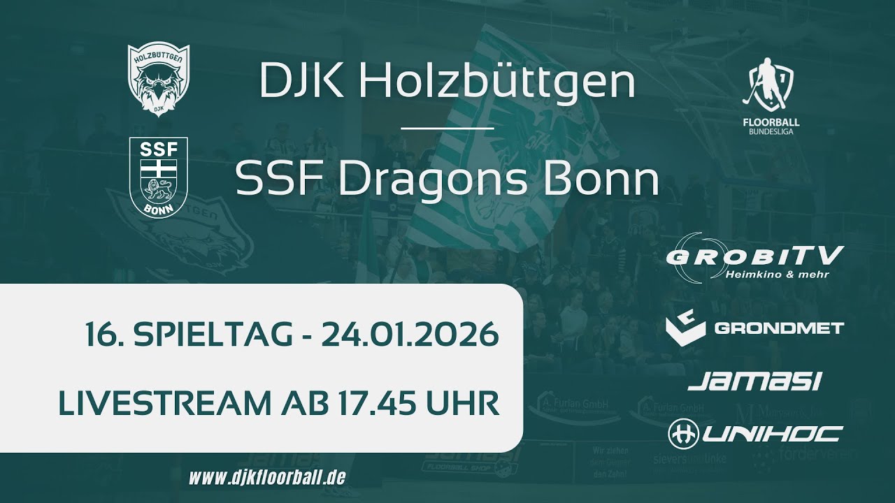 DJK Holzbüttgen vs. SSF Dragons Bonn - 16. Spieltag - Floorball Bundesliga 2025/26