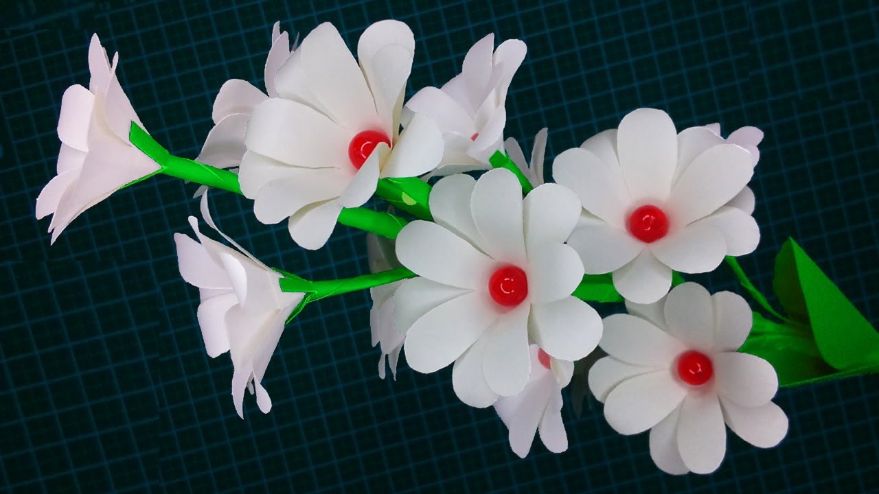 Make Easy and Beautiful Paper Flowers 🌸 DIY Home Decor 🌸 Paper Flower Making 🌸 Paper Craft