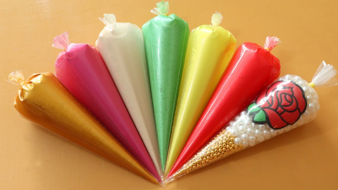 Making Rose Slime with Piping Bags! Most Satisfying Slime Video★ASMR★#ASMR #PipingBags