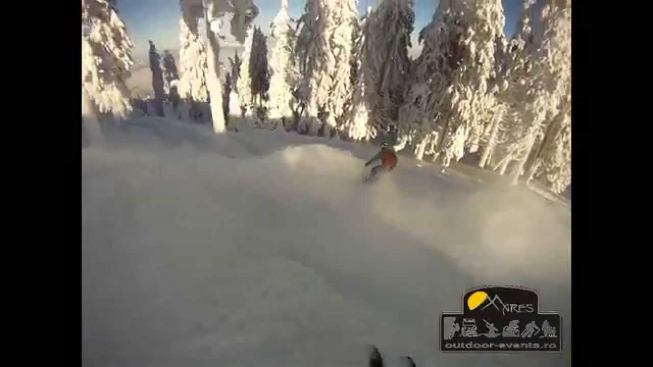 Fantastic ski day on and off piste in Postavaru, Romania 8.01.2015