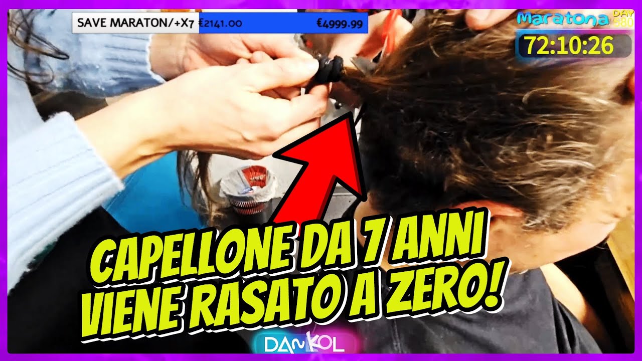 CAPELLONE DA 7 ANNI VIENE RASATO A ZERO IN LIVE!