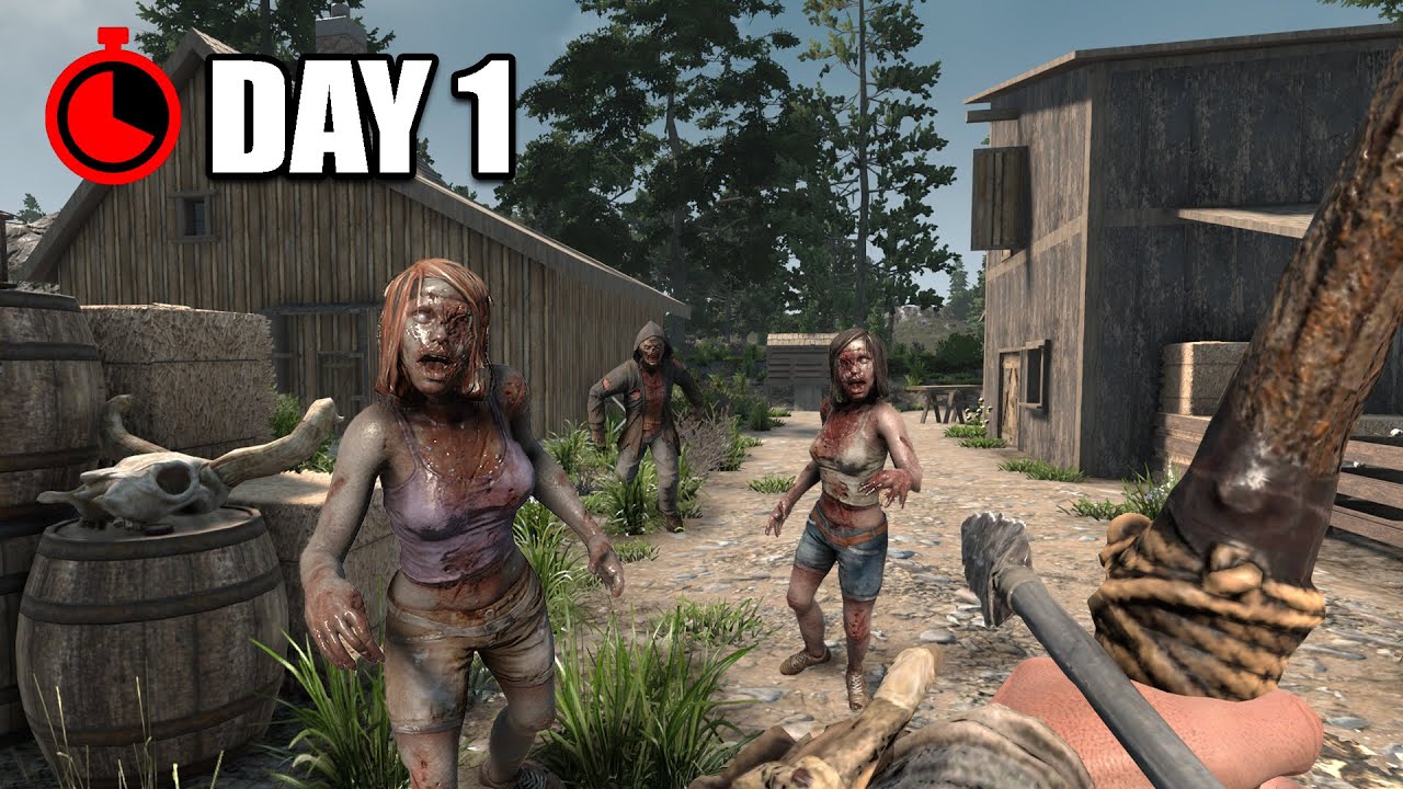 Crusty fights a blood moon EVERY night in 7 Days to Die