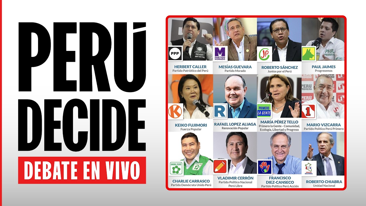 EN VIVO: DEBATE PRESIDENCIAL PER&Uacute; 2026
