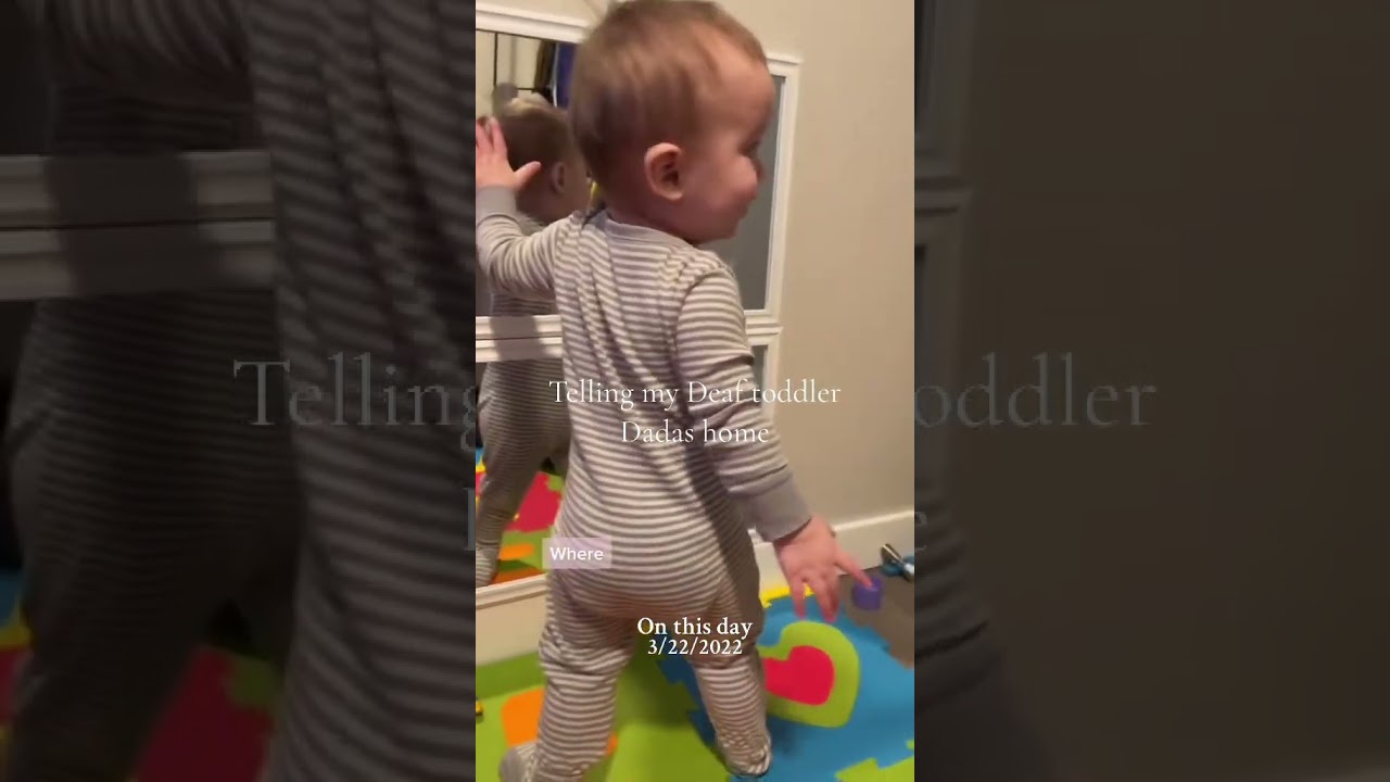 Telling my Deaf toddler his dads home #dad #mom #sahm #toddler #signlanguage #parenting #Deaf #asl