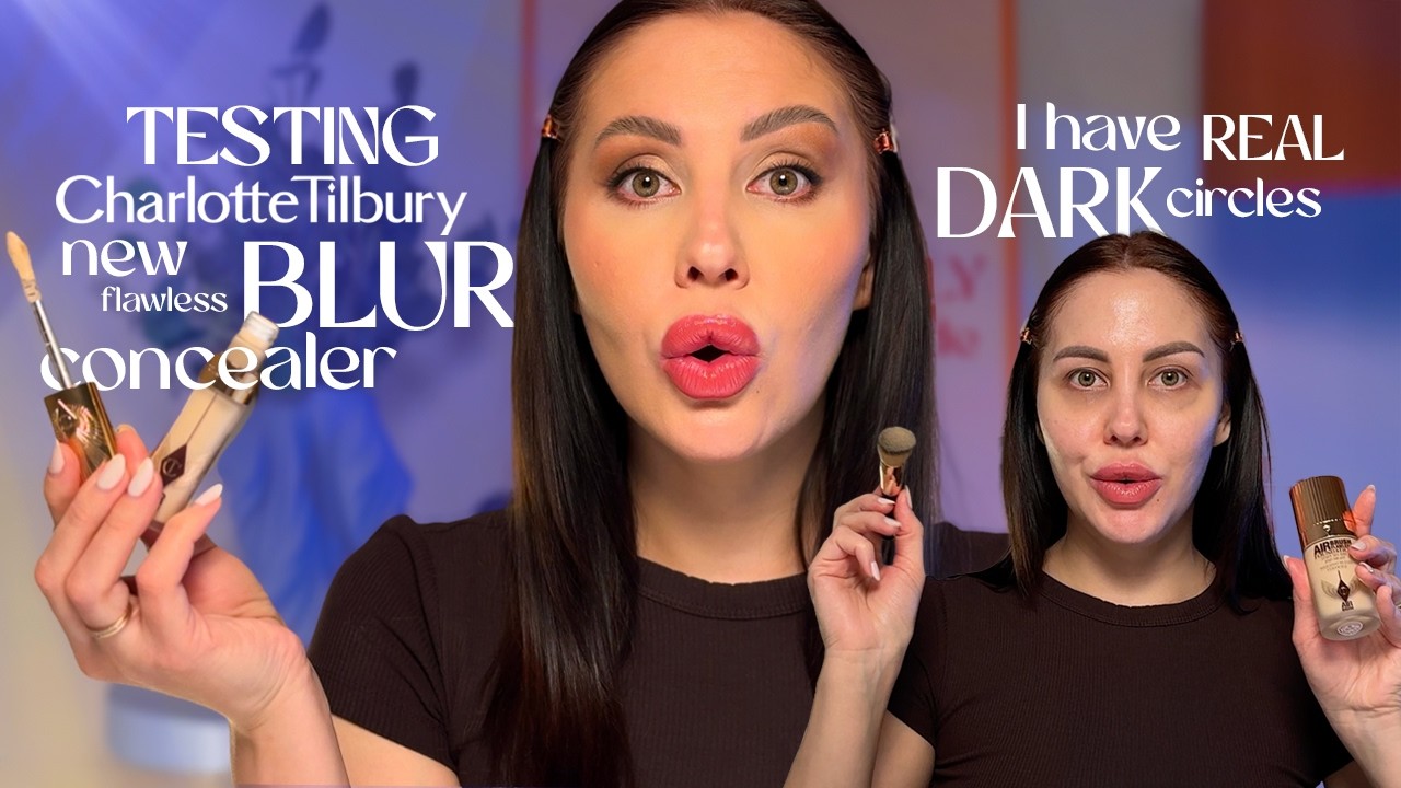 I have real dark circles: full coverage test of Charlotte Tilbury Airbrush Flawless Blur Concealer🧐