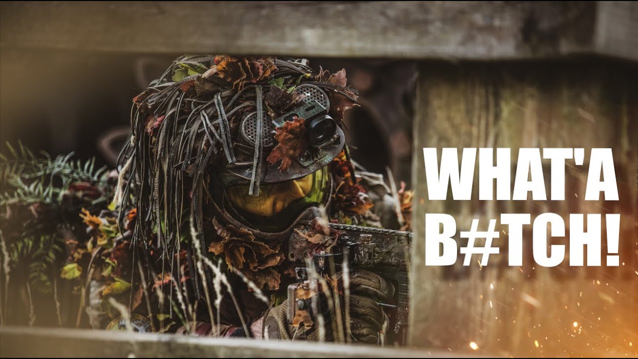 GHILLIE SNIPER teaching Paintballers to take their Hits! (Thats got to hurt!)