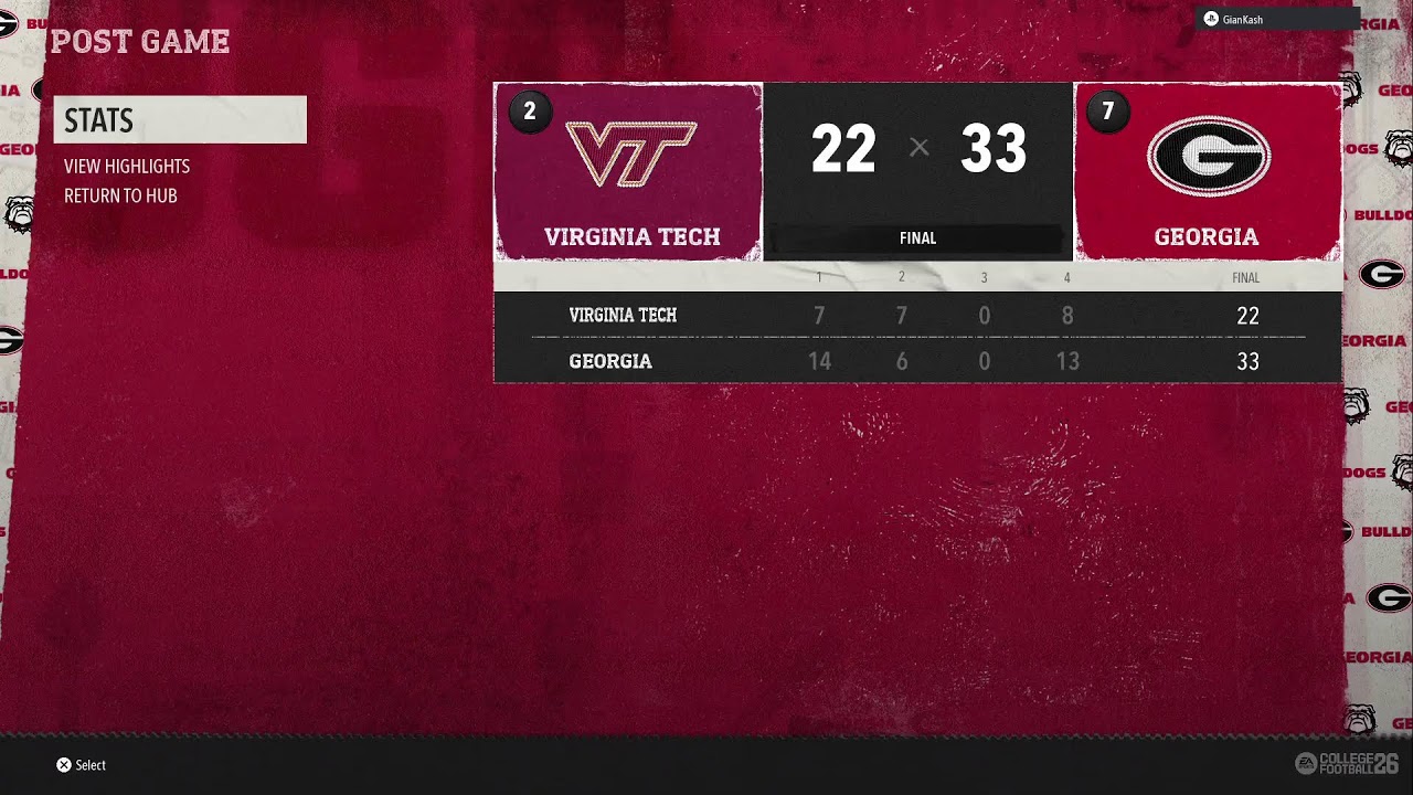 VT vs Georgia
