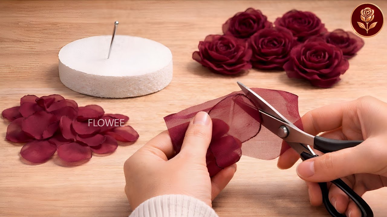 You Have to See How I Turn Chiffon Fabric Into Stunning Handmade Flowers