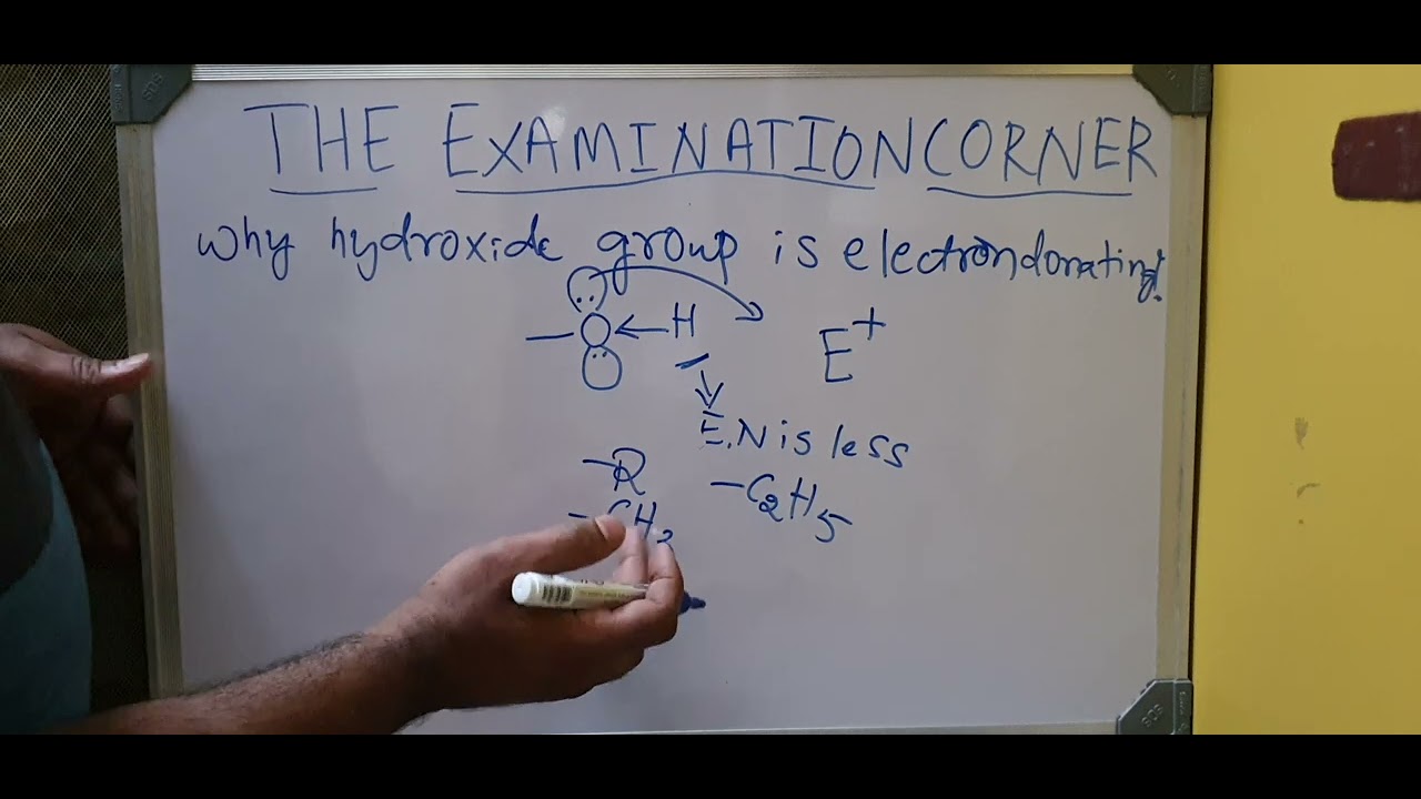 Why Hydroxide  and Alkoxy Groups  are electron donating groups?