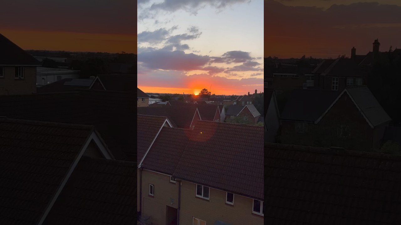 What a beautiful sunset | London evening sunset view Golden hour #shortsyoutube #shorts