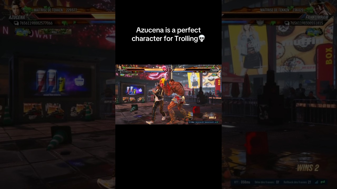 Azucena is a perfect character for Trolling💀(Tekken 8) #short