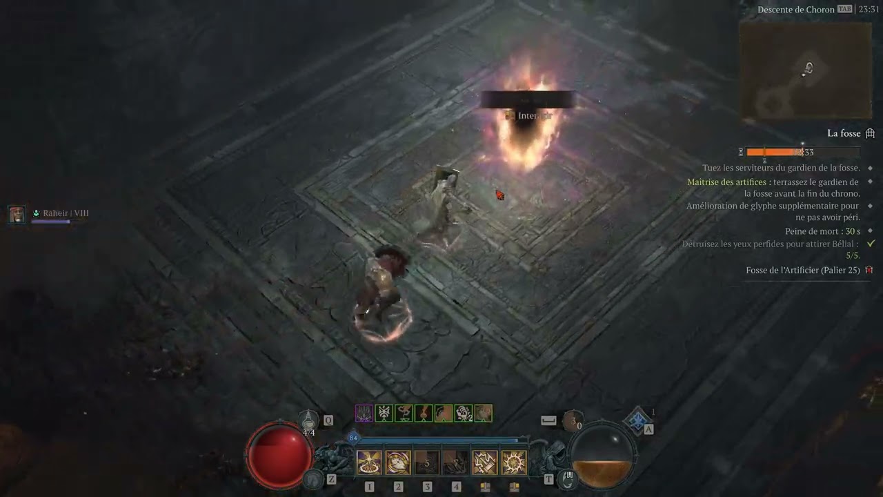 Diablo 4 : La Fosse Palier 25 ( Paladin - Para 83 )