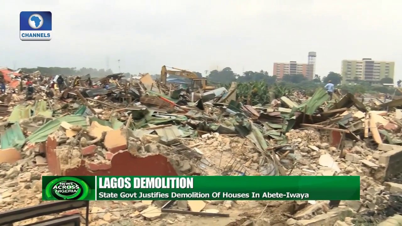 Lagos State Govt. Justifies Demolition Of Houses In Abete-Iwaya