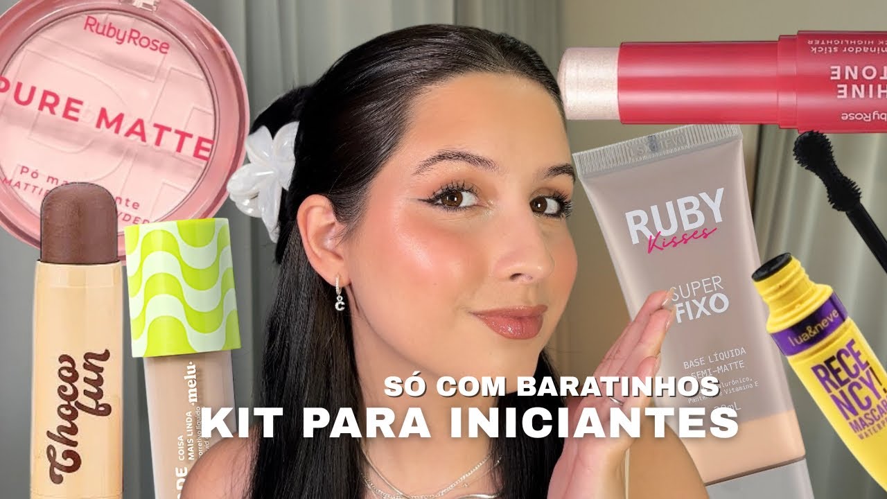 KIT DE MAQUIAGEM PARA INICIANTES | S&oacute; com baratinhos!!