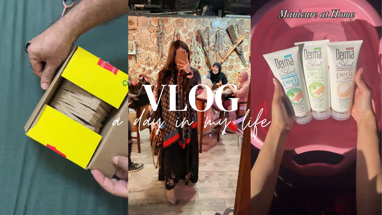 Abu nae gift lea vlogs banane k liye😍🎁|| Best Affordable Mani Pedi at Home ✨| Derma Shine Review📝