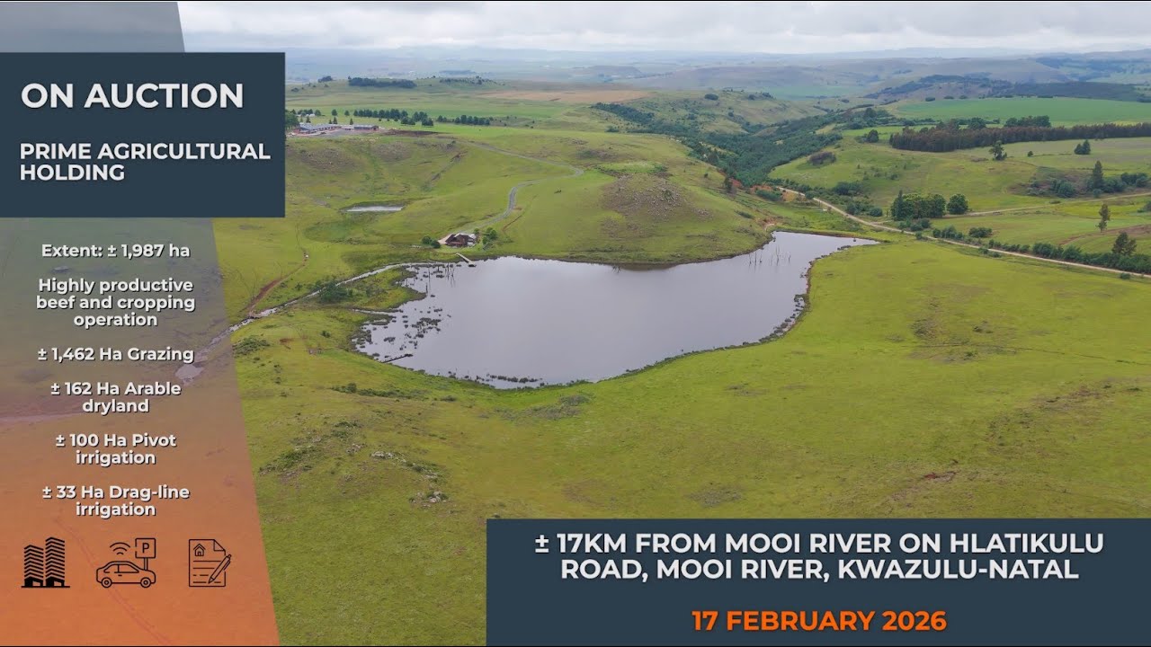 Prime Agricultural Holding Mooi River, KwaZulu-Natal On Auction 17 February 2026