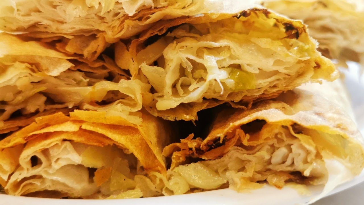 Pita sa kiselim kupusom -  pie with sauerkraut  4K
