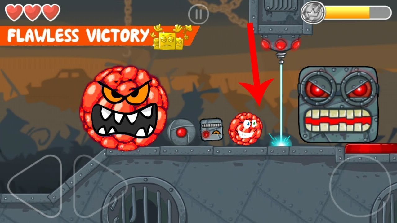 SUPER BIG RED RASPBERRY BALL PLAY RED BALL 4! BOX FACTORY ENTIRE LEVEL w BOSS!
