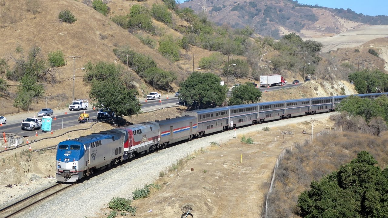 Amtrak SW Chief Detour on Metrolink Valley Sub (4K)