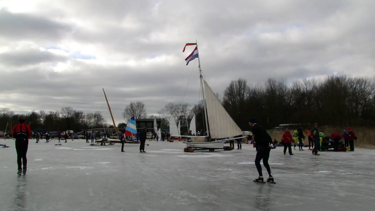 Schaatsen, ijszeilen op de Gouwzee