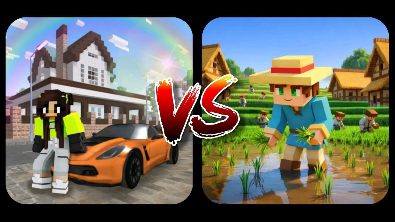 School Party Craft VS Town Building Life Simulator