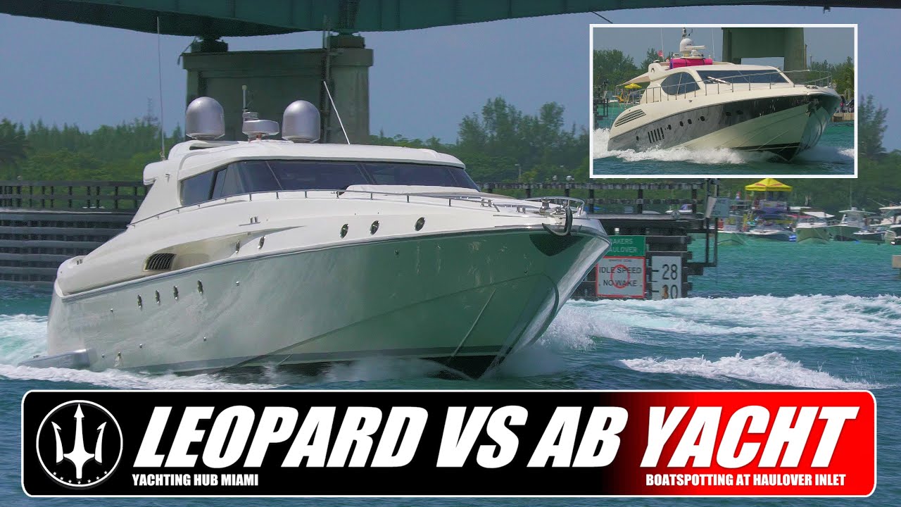 LEOPARD VS AB YACHT!! HAULOVER INLET | YACHTING HUB MIAMI