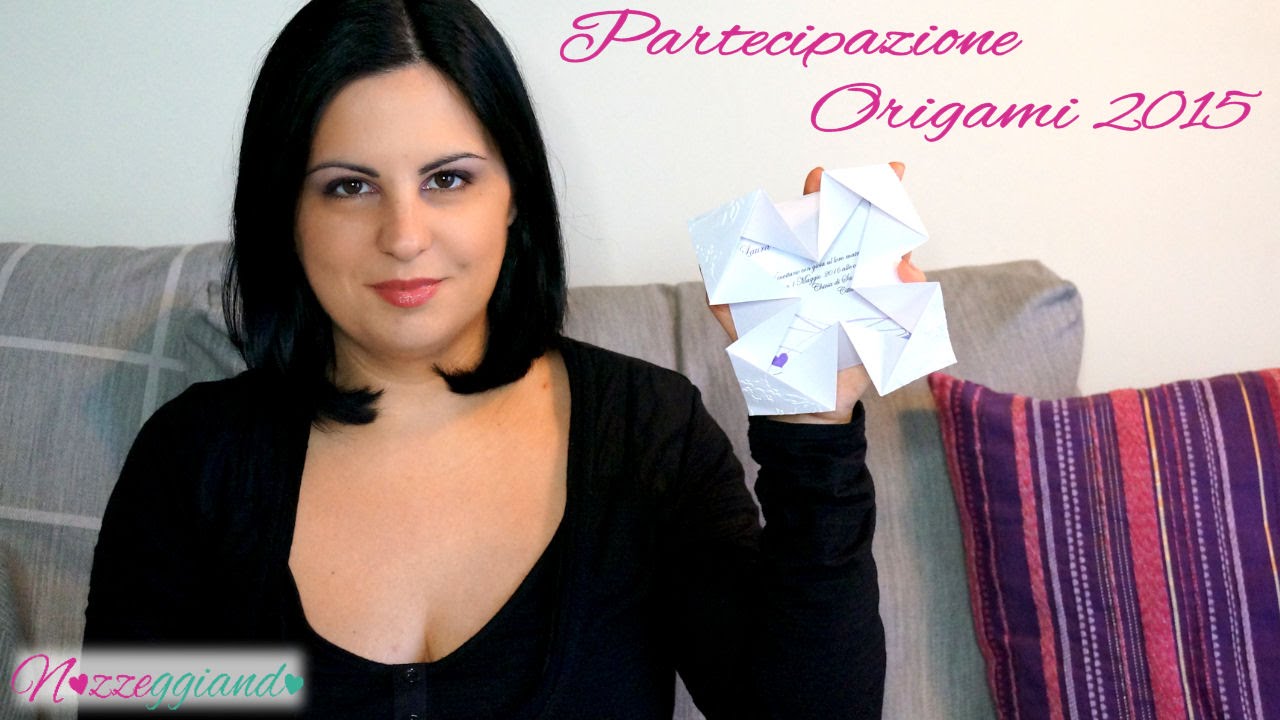 Partecipazione Nozze fai da te Origami 2015 Tutorial Nozzeggiando